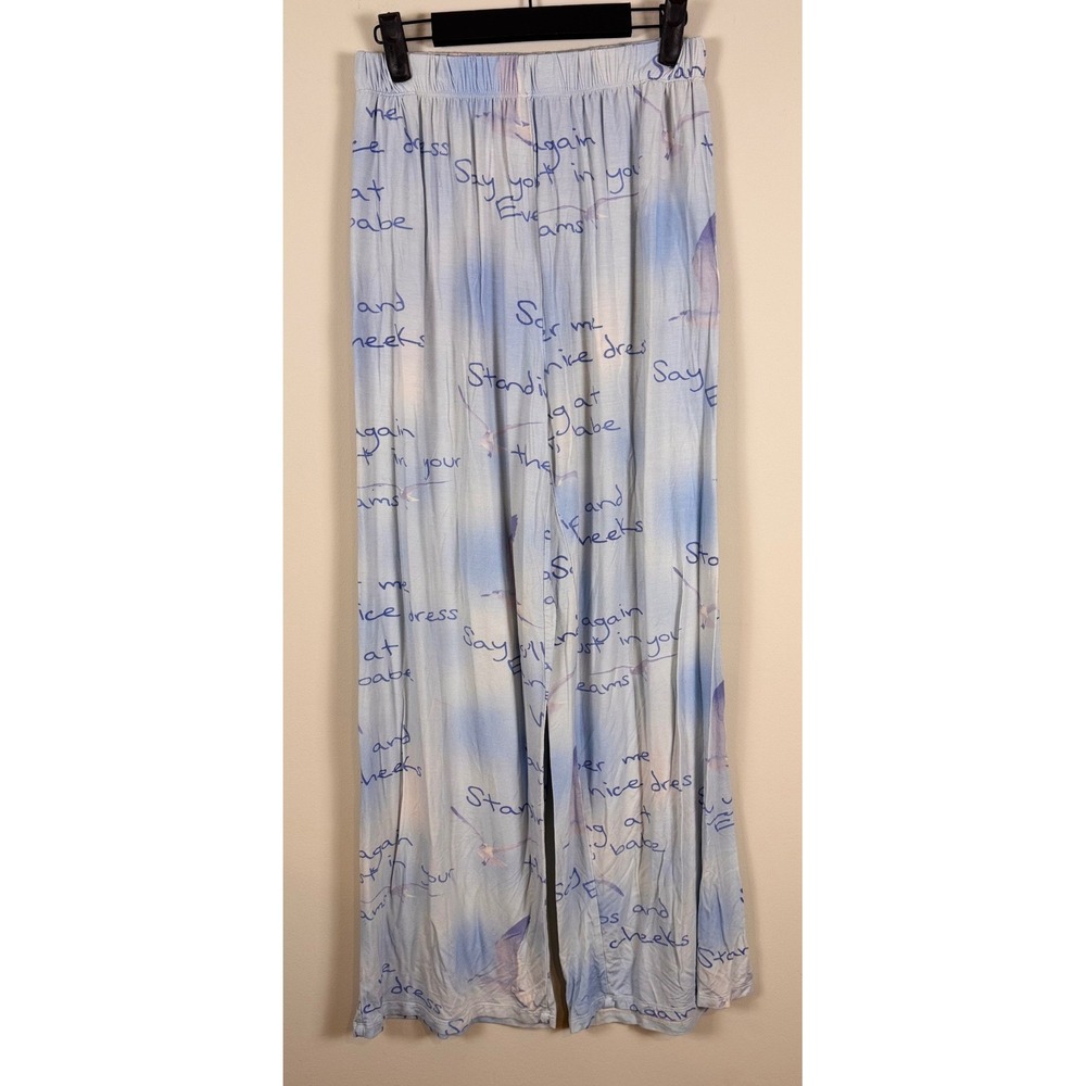 Taylor Swift 1989 Taylors Version Light Blue Lyric Seagull Pajama Pants Medium - Picture 5 of 5